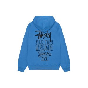 Blå Stussy Hoodie