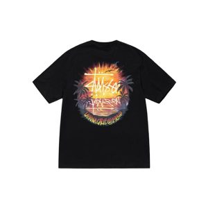 Sunset Black Stussy T Shirt